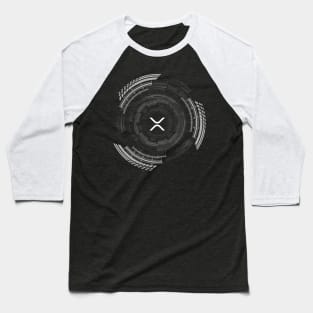 XRP Logo in Hi-Tech Sci-Fi Design Baseball T-Shirt